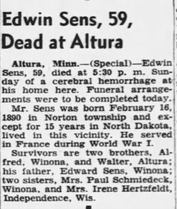 Obituary for Edwin Sens (Aged 59)